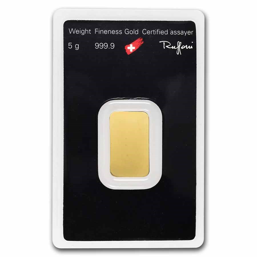 5 gram Gold Bar - Brand Name (w/Assay Card)