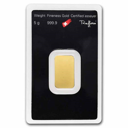 5 gram Gold Bar - Brand Name (w/Assay Card)
